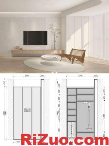 客餐厅、阳台、门厅的立面装饰尺寸和收纳柜尺寸分享一下_日作设计