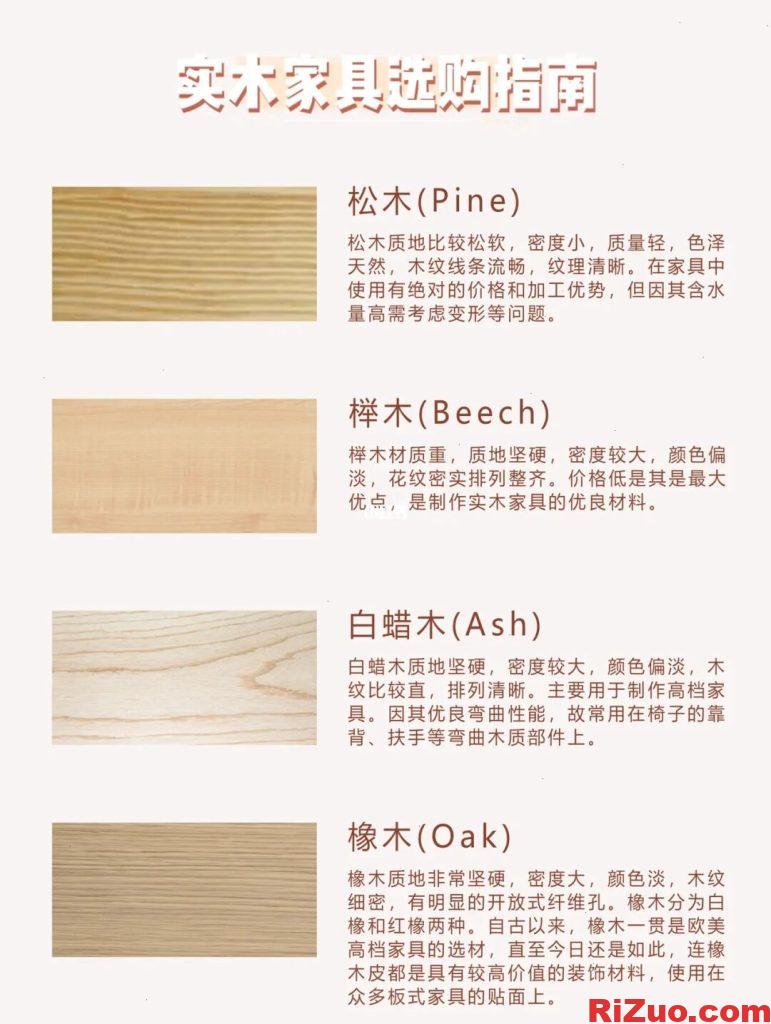 图片[1]_实木家具木材选购指南,认识常用的实木_日作设计