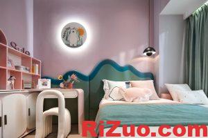 粉色梦幻主题儿童房设计_日作设计